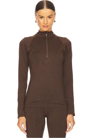 Varley Always Warm Base Layer Top in - Chocolate. Size L (also in M, S).
