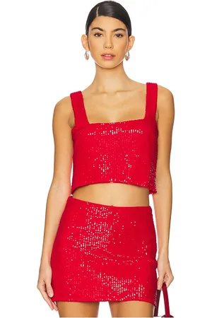 Show Me Your Mumu Tara Crop Top in - Red. Size S (also in XXL).
