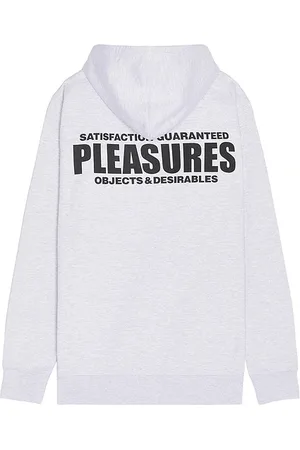 Pleasures Staff Zip Hoodie in - Light Grey. Size M (also in S).