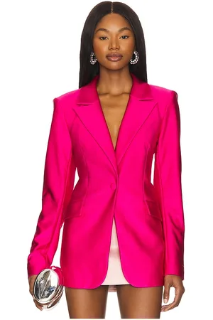GOOD AMERICAN Compression Shine Sculpted Blazer in - Pink. Size 5X (also in L, M, S, XS).