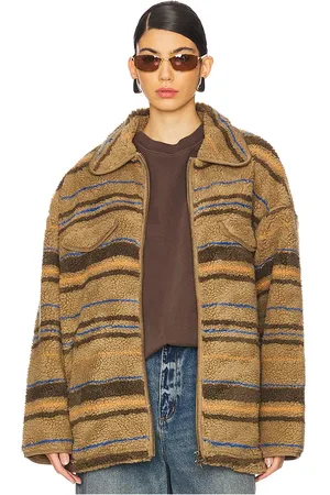 H2OFagerholt Weekend Pile Jacket in - Brown. Size L (also in M, S, XS).