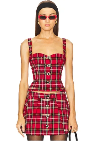 MAJORELLE Shane Top in - Red. Size L (also in M, S, XS, XXS).