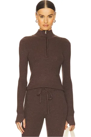 WellBeing + BeingWell Chalet Half Zip Pullover in - Brown. Size L (also in M, S, XL, XS, XXS).