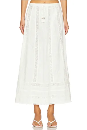 SPELL Serendipity Lace Skirt in - White. Size M (also in S, XS).
