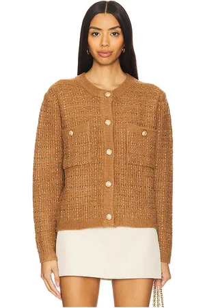 LINE & DOT Alexa Cardigan in - Brown. Size M (also in S, XS).