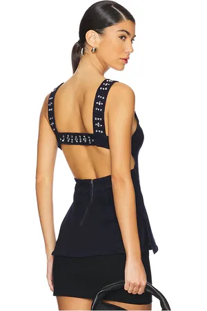 Free People Decked In Shine Top in - Black. Size L (also in M, S, XS).