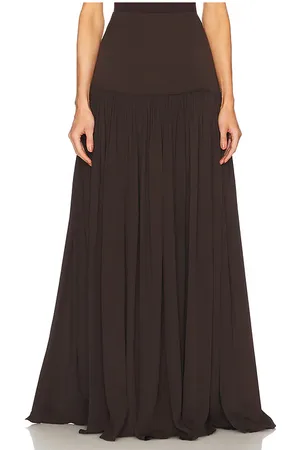 Helsa Diaphanous Maxi Skirt in - Brown. Size M (also in XL, XS, XXS).