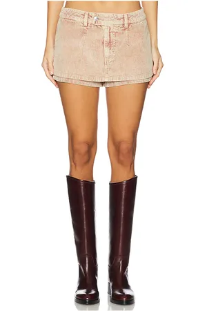 Free People Galivanting Cord Skort in - Chocolate. Size 24 (also in 25, 26, 27, 28, 29, 30, 31, 32, 33).
