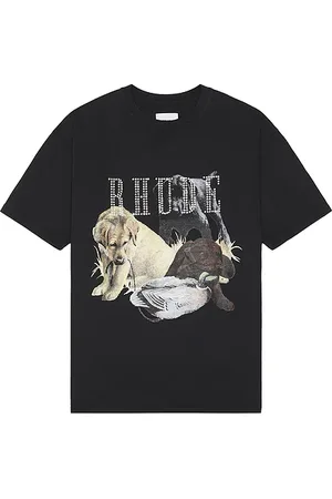 Rhude Rhinestone Hunting Dog Tee in - Black. Size L (also in M, S, XL/1X).