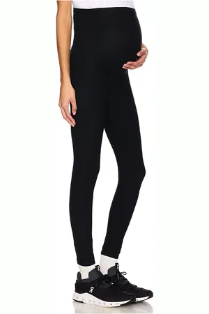 Beyond Yoga Spacedye Love The Bump Maternity Capri Legging in - Black. Size L (also in S, XL, XS).