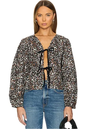 Free People X REVOLVE Printed Brunch Babe Top in - Brown. Size L (also in M, S, XL, XS).