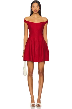FAITHFULL THE BRAND X REVOLVE Olmeto Mini Dress in - Burgundy. Size L (also in M, XL).