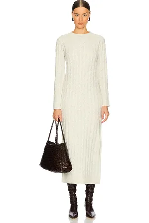 Sanctuary Cable Crew Neck Maxi Dress in - Cream. Size M (also in S, XS, XXL).