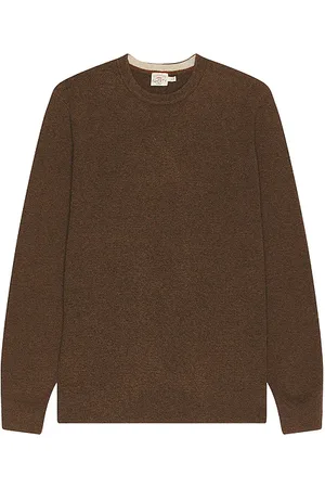 Faherty Jackson Crew Sweater in - Brown. Size L (also in XL/1X).