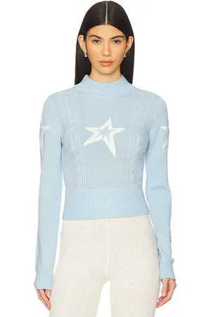 Perfect Moment Cable Sweater in - Baby Blue. Size L (also in XL).