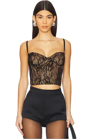 GOOD AMERICAN Lace Bustier in - Black. Size L (also in M, S, XL/1X, XS, XXXXL/4X).