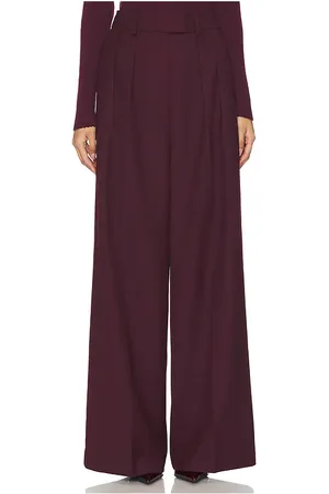 ANINE BING Lou Trouser in - Burgundy. Size 36 (also in 32, 38).