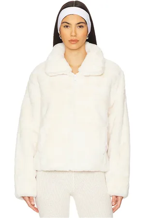 Beyond Yoga On The List Faux Fur Jacket in - Beige. Size L (also in M, XL).