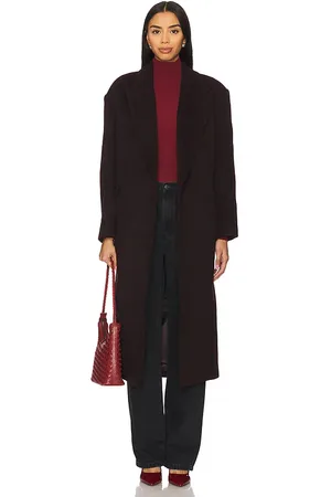 Bardot Classic Oversized Coat in - Wine. Size M/L (also in S/M).