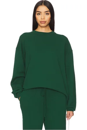 Donni. X REVOLVE Eco Fleece Crewneck Sweatshirt in - Green. Size L (also in M, S, XL, XS).