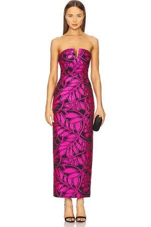 Milly Judith Midi Dress in - Pink. Size 2 (also in 4, 6).