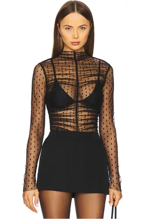 MAJORELLE Astrid Sheer Bodysuit in - . Size M (also in S, XS, XXS).