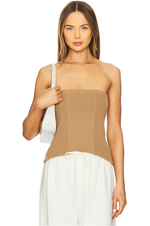 Lisa Yang Ami Top in - Brown. Size 0 (also in 1, 2).