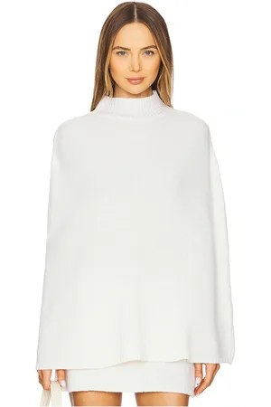 BUCI Ambrosia Knit Poncho in - Cream. Size S/M (also in M/L, XS/S).