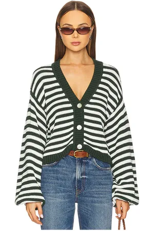 Show Me Your Mumu Good Karma Cardigan in - Dark Green. Size L (also in M, S, XL).