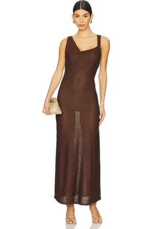 SOVERE Spark Dress in - Brown. Size L (also in M, S, XS).