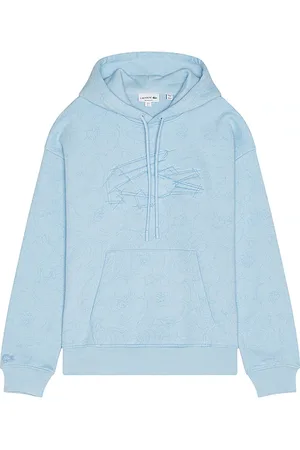 Lacoste Flower Hoodie in - Baby Blue. Size L (also in M, S, XL/1X).