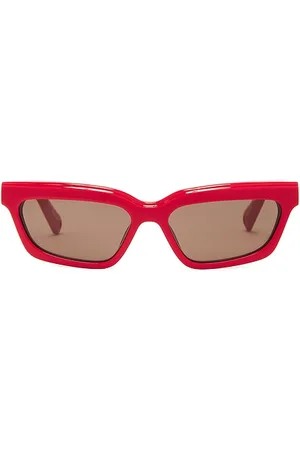 Jacquemus Salon Sunglasses in Red Silver & Grey - Red. Size all.