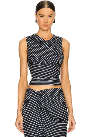 RONNY KOBO Cate Top in - Navy. Size L (also in M, S, XS).