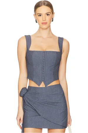 MORE TO COME Pia Top in - Grey. Size L (also in M, S, XL, XS).
