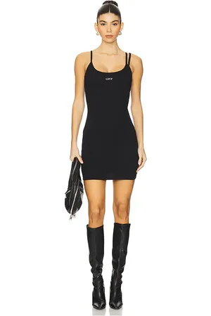OFF-WHITE Off Stamp Rib Basic Tank Dress in - Black. Size 38 (also in 40).