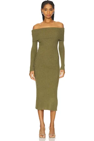BLANK NYC Sweater Maxi Dress in - Olive. Size L (also in M, S, XS).