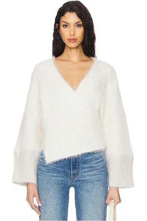 Free People X REVOLVE Cozy Wrap Pullover in - White. Size L (also in M, S, XL, XS).