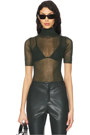 SER.O.YA Paula Short Sleeve Sweater in - Green. Size M (also in S, XXS).