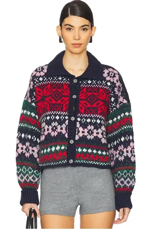 Free People Snowdrift Cardigan in - Blue. Size L (also in M, S, XL, XS).