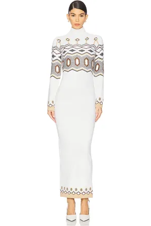 Retrofete Mccoy Dress in - White. Size L (also in M, S, XS).