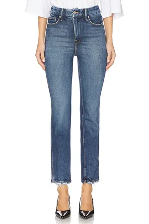 GOOD AMERICAN Good Curve Straight Jeans in - Blue. Size 0 (also in 14, 2, 20, 22, 24).