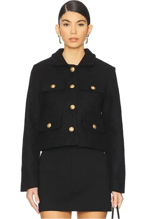 BLANK NYC Cropped Shacket in - Black. Size L (also in M, S, XS).