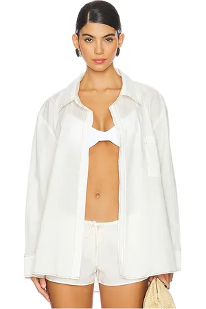 Montce Long Sleeve Button Down Top in - Cream. Size M (also in S).