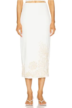 PATBO Dune Knit Skirt in - White. Size 2 (also in 6).