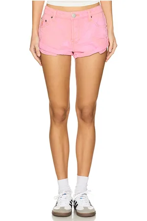 ONE TEASPOON Bandits Low Waist Denim Short in - Pink. Size 24 (also in 25, 26, 27, 28, 29, 30, 31, 33).