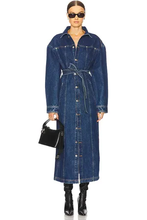EB DENIM Prima Trench in - Blue. Size L (also in S, XL, XS).