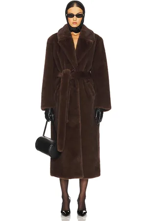 LaMarque Darelle Darelle Faux Fur Maxi Coat in - Brown. Size L (also in M, S, XL, XS).
