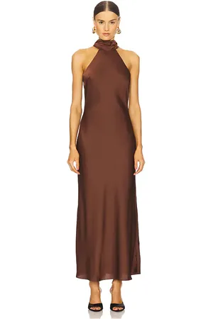 Nicholas Trina Midi Dress in - Brown. Size 2 (also in 6).