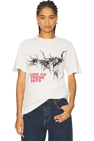 One Of These Days Long Horn T-Shirt in - White. Size M (also in S).