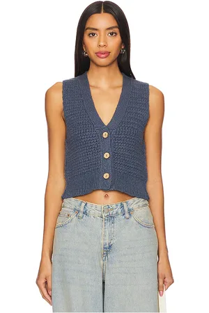 Free People X We The Free Ava Vest in - Blue. Size L (also in M, S).